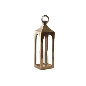 Žibintas Home ESPRIT Auksinis Aliuminis Stiklas Arabas 15 x 15 x 52 cm
