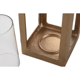 Žibintas Home ESPRIT Auksinis Aliuminis Stiklas Arabas 15 x 15 x 52 cm
