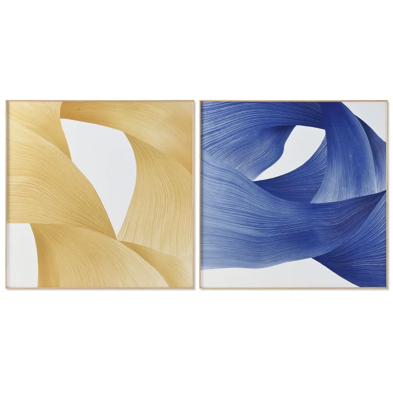 Maalaus Home ESPRIT Alumiini Puu MDF 120 x 3,5 x 120 cm