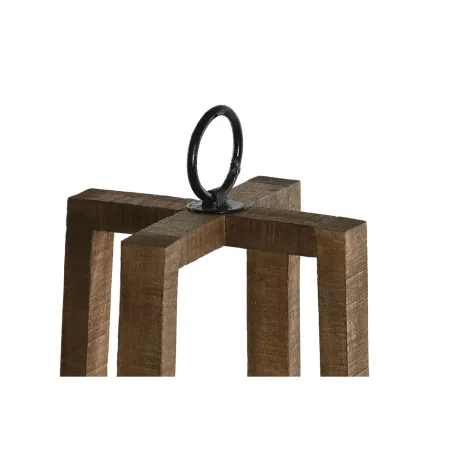 Žvakidė Home ESPRIT Natūralus Stiklas Mango mediena 27 x 27 x 54 cm