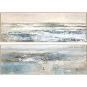 Полотно Home ESPRIT Синий Белый Абстракция современный 153 x 4,3 x 53 cm (2 штук)