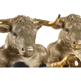 Dekoratīvās figūriņas Home ESPRIT Melns Bronza Bullis 25,5 X 24,5 X 33,5 CM (2 gb.)