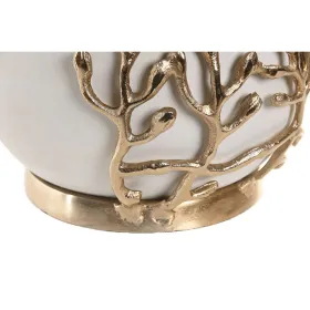 Vāze Home ESPRIT Balts Bronza Alumīnijs Moderns 19 x 19 x 18 cm