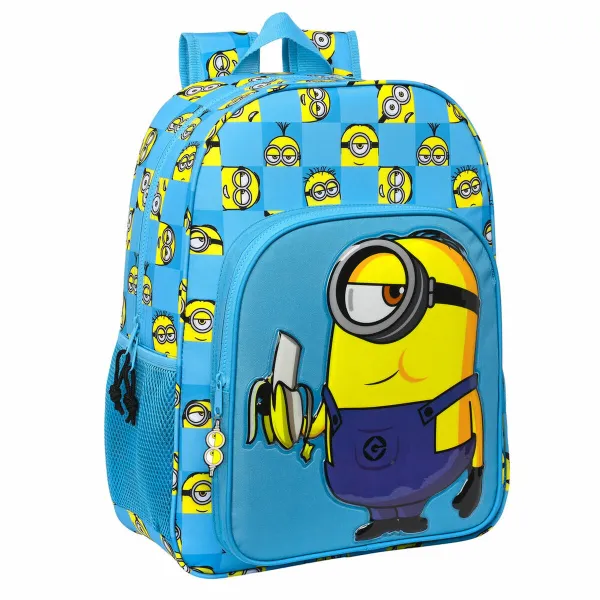 Kooliseljakott Minions Minionstatic Sinine 33 x 42 x 14 cm