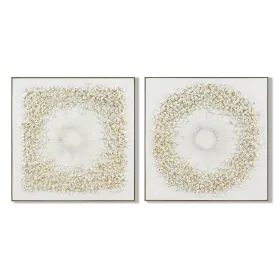 Полотно Home ESPRIT Белый круги 102 x 4,5 x 102 cm (2 штук)