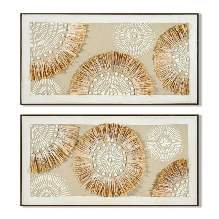 Kangas Home ESPRIT Beež Naturaalne Boho 122 x 4,5 x 62 cm (2 Ühikut)