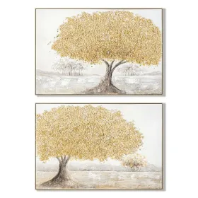 Полотно Home ESPRIT Серый Позолоченный Дерево традиционный (2 штук)