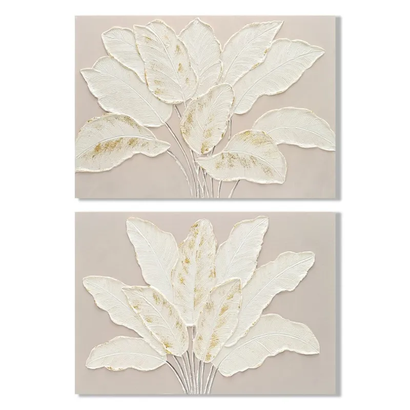 Drobė Home ESPRIT Balta Rusvai gelsva Paklodės Cottage 90 x 3 x 60 cm (2 vnt.)