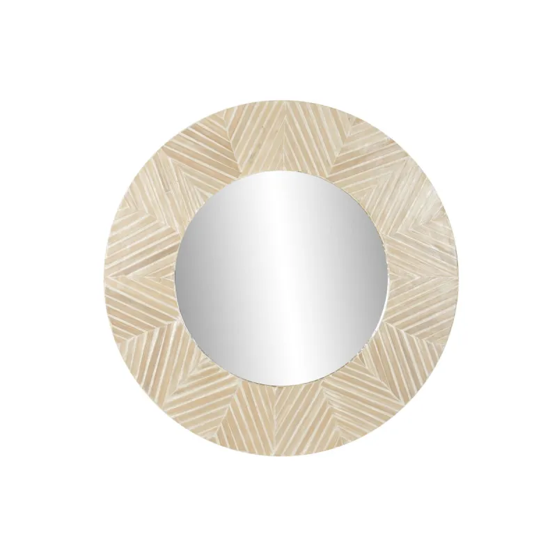 Seinapeegel Home ESPRIT Valge Pruun Mosaiik Troopiline 100 x 4 x 100 cm