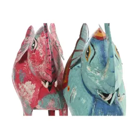 Dekoratīvās figūriņas Home ESPRIT Zils Fuksija 40 x 12 x 40 cm (2 gb.)