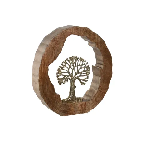 Dekoratīvās figūriņas Home ESPRIT Bronza Dabisks Koks Koloniāls 28 x 5 x 28 cm