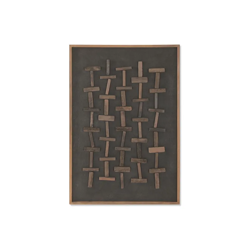 Maalaus Home ESPRIT Mäntypuu Recycled Wood 82 x 4 x 122 cm