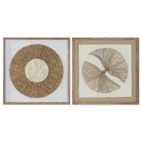 Картина Home ESPRIT бумага Стеклянный 60 x 3 x 60 cm (2 штук)