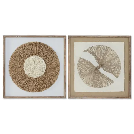Картина Home ESPRIT бумага Стеклянный 60 x 3 x 60 cm (2 штук)