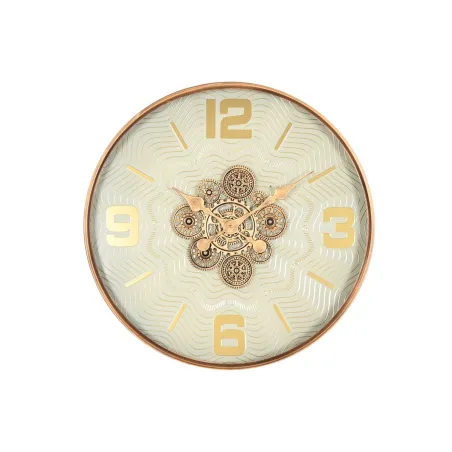 Настенное часы Home ESPRIT Белый Позолоченный Металл Стеклянный Scandi 60 x 8 x 60 cm