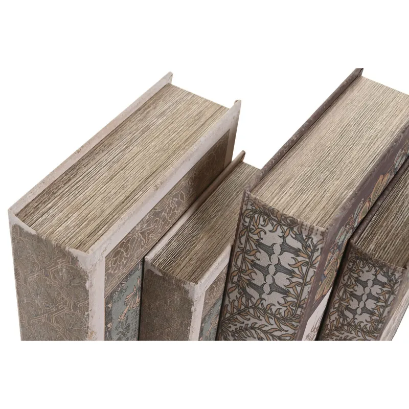 Koristerasia Home ESPRIT Beige Punaruskea Puu MDF (2 osaa)