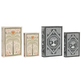 Dekoratīvs skapītis Home ESPRIT Zils Zaļš Koks MDF (2 gb.)