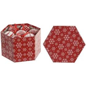 Joulupallot Home ESPRIT Valkoinen Punainen PVC (14 Osat)