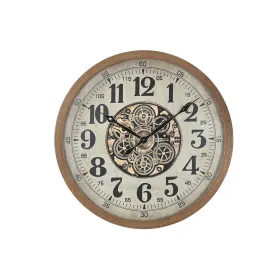 Sienas pulkstenis Home ESPRIT Balts Dabisks Stikls Priede Cottage 80 x 8 x 80 cm