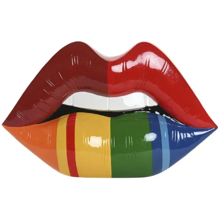 Wall Decoration Home ESPRIT Multicolour Lips Urban 49,5 X 6,5 X 31,5 CM