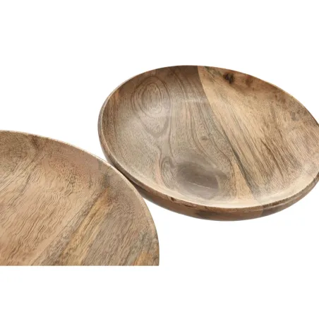 Sulaiņa Paplāte Home ESPRIT Brūns Mango koks Apaļš 25 x 25 x 2,5 cm