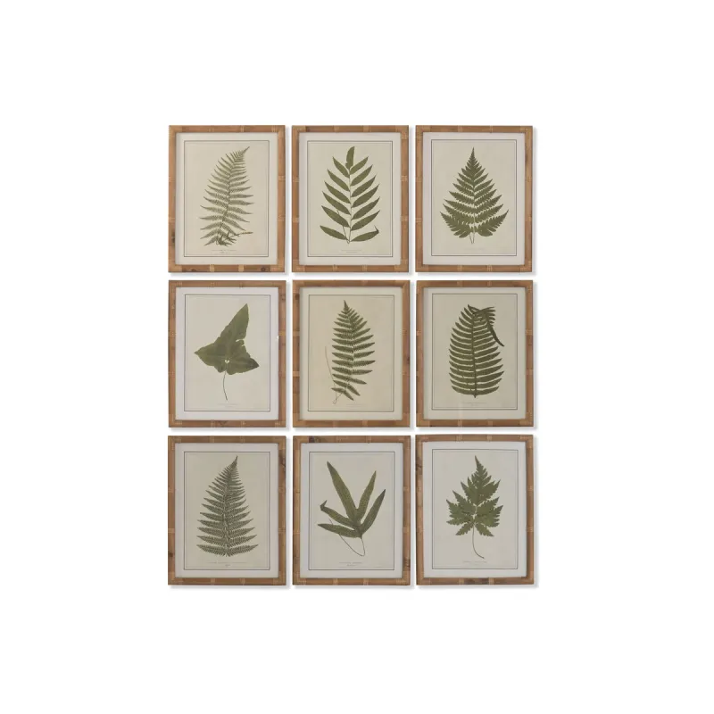Картина Home ESPRIT Бамбук Стеклянный 40 x 2,5 x 50 cm (9 штук)