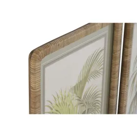 Картина Home ESPRIT Стеклянный ротанг 40 X 2,5 X 60 CM (4 штук)
