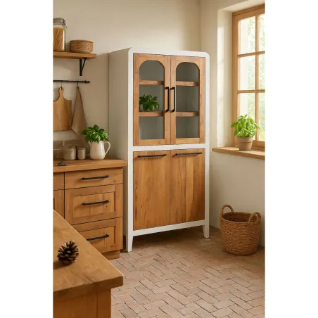 Дисплей-стенд Home ESPRIT Белый Переработанная древесина 90 X 43 X 170 CM