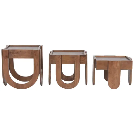 Набор из трех столиков Home ESPRIT Коричневый 44 x 44 x 45 cm