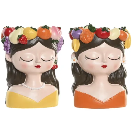 Подставка под цветочный горшок Home ESPRIT Разноцветный Смола chica город (2 штук)