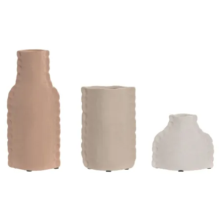 3 Vāzu Komplekts Home ESPRIT Daudzkrāsains Keramika 10 x 7 x 24 cm (3 Daudzums)