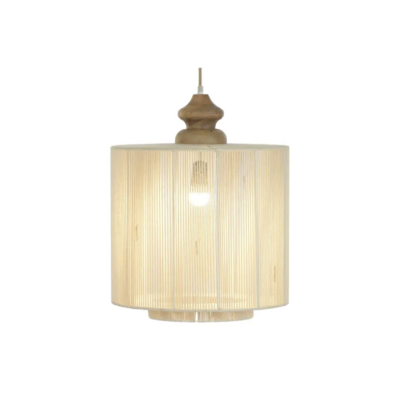 Pakabinamas apšvietimas Home ESPRIT Ruda Rusvai gelsva Mango mediena 60 W 40 x 40 x 53 cm