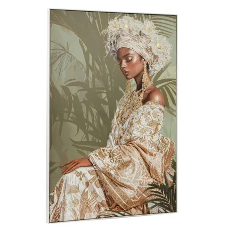 Полотно Home ESPRIT Белый Зеленый Колониальный Африканка 100 x 4,5 x 150 cm