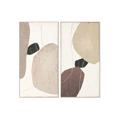 Полотно Home ESPRIT Коричневый Бежевый современный город 70 X 5 X 140 CM (2 штук)