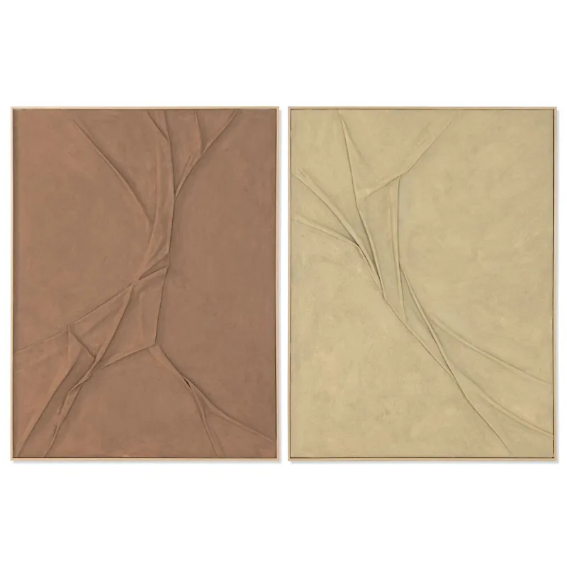 Полотно Home ESPRIT Горчица терракот современный 90 x 4,5 x 120 cm (2 штук)
