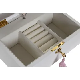 Шкатулка Home ESPRIT Белый Деревянный Зеркало