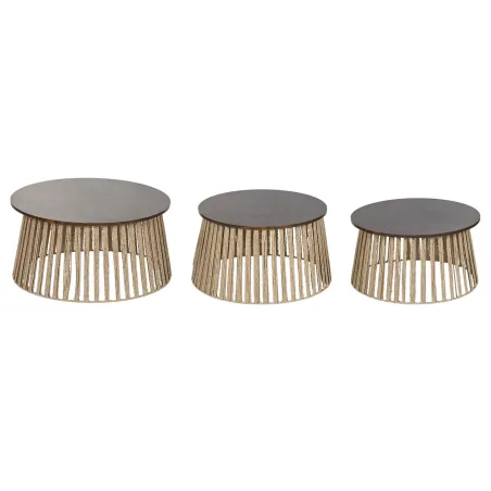 Trijų staliukų rinkinys Home ESPRIT Ruda 66 X 66 X 34 CM (3 vnt.)
