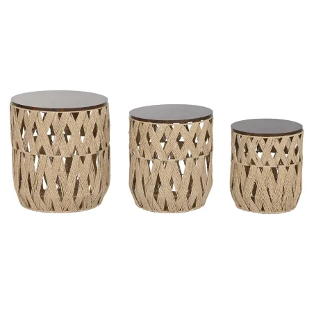 Набор из трех столиков Home ESPRIT Коричневый 40 x 40 x 45 cm (3 Предметы)
