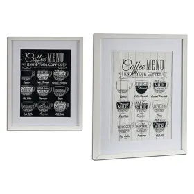 Paveikslas Gift Decor Coffee Balta Medžio stiklas 3 x 53 x 43 cm