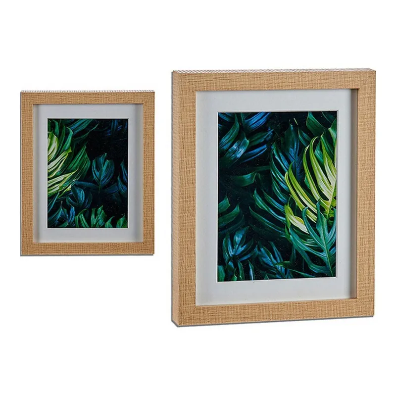 Maal Gift Decor Pruun Roheline Puit Klaas Puitlaastplaat 23 x 3 x 28 cm Taime leht