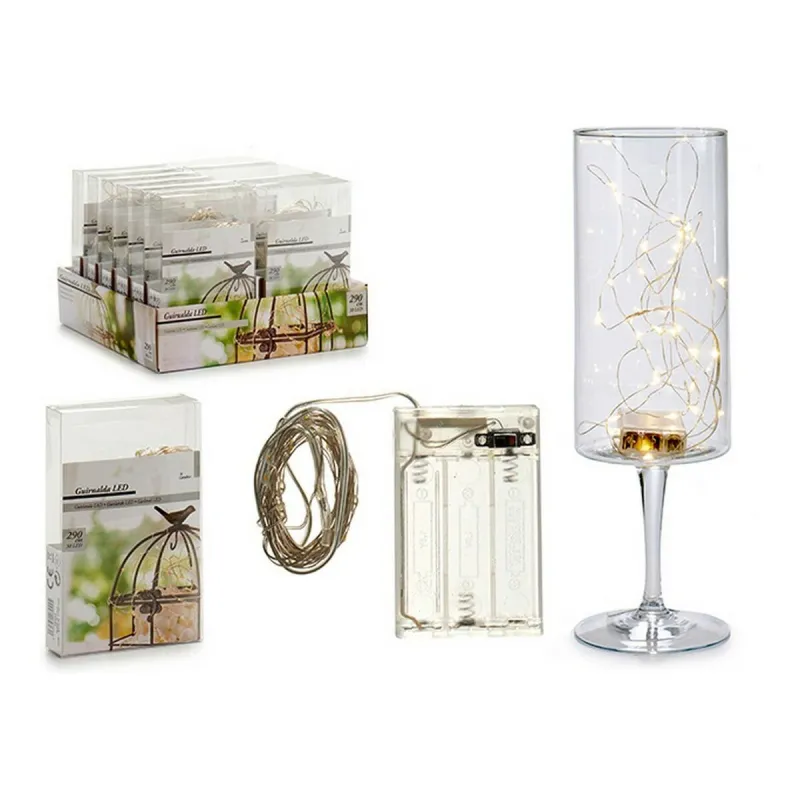 LED-valokranssi Gift Decor Läpinäkyvä 8 x 2 x 12 cm