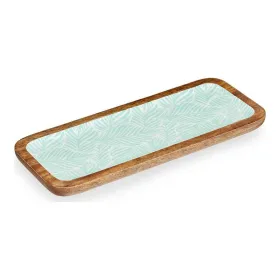 Galda rotājums Gift Decor Balts Brūns Zaļš Sveķi Mango koks 38 x 15 cm Augu lapa