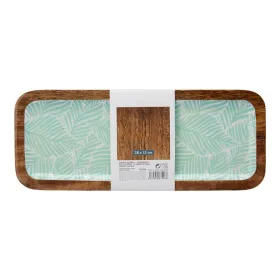 Galda rotājums Gift Decor Balts Brūns Zaļš Sveķi Mango koks 38 x 15 cm Augu lapa