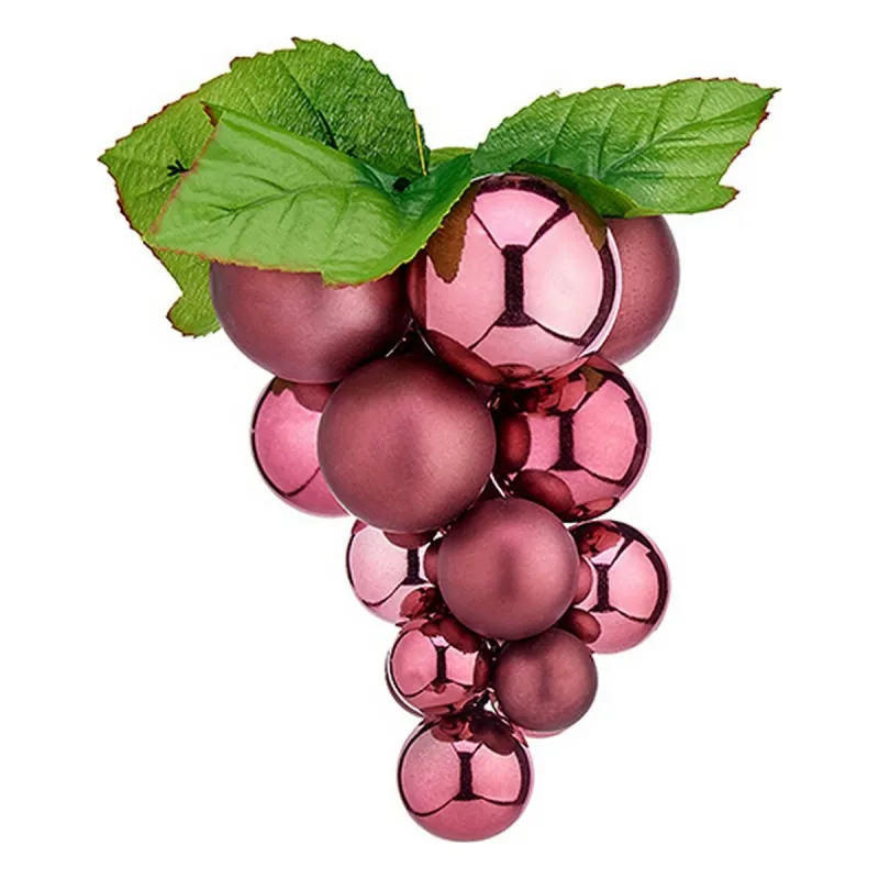Eglutės rutuliukas Krist+ Rožinė Plastmasinis Vynuogės