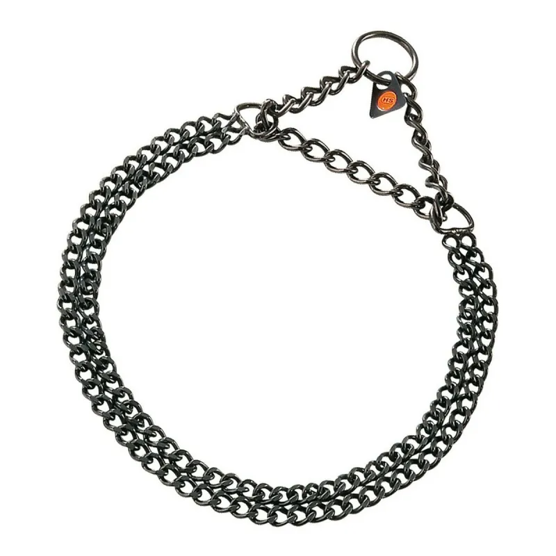 Собачий ошейник Hs Sprenger Чёрный 2 mm Двойное Звенья (50 cm)