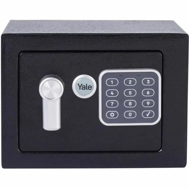 Kassakaappi elektronisella lukolla Yale Musta 3,8 L 17 x 23 x 17 cm Ruostumaton teräs Teräs