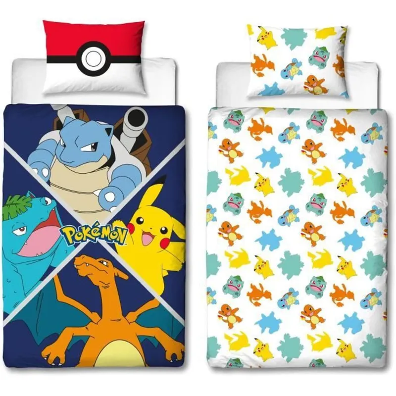 Tekikoti komplekt Pokémon 25 x 4 x 30 cm Mitmevärviline Voodi 140 cm 2 Tükid, osad