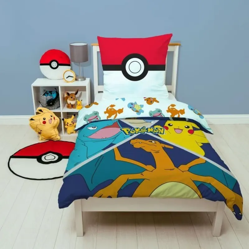 Tekikoti komplekt Pokémon 25 x 4 x 30 cm Mitmevärviline Voodi 140 cm 2 Tükid, osad