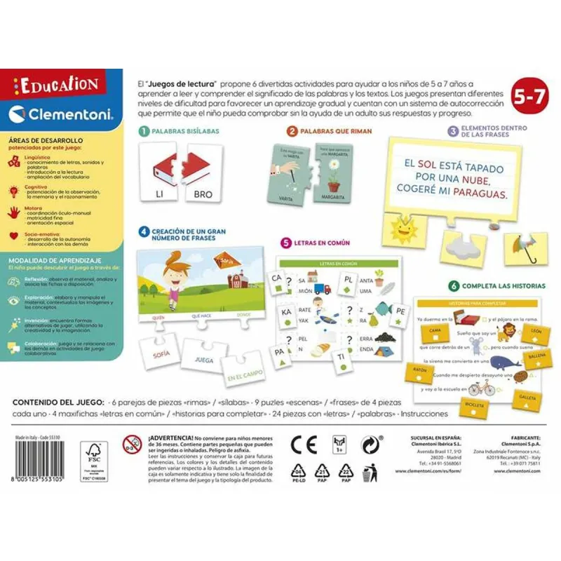 Educational Game Clementoni Aprendo A Leer