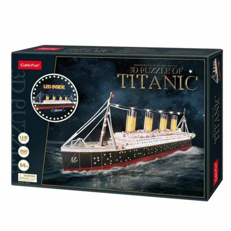 Детский деревянный паззл CubicFun Titanic 3D 266 Предметы